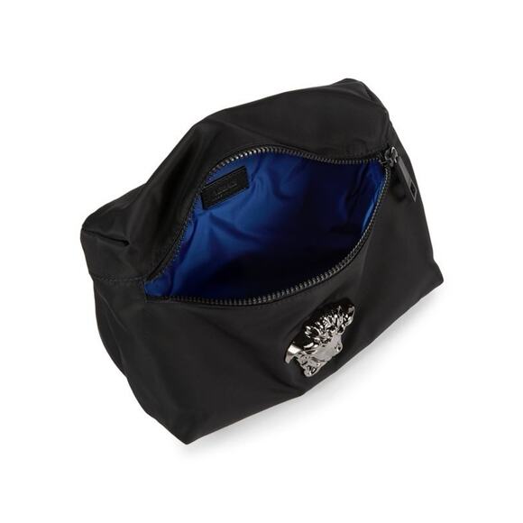 NWT Versace La Medusa Pallazo Black Nylon Fanny Pack Bum Belt Sling Bag $900 - Picture 3 of 13